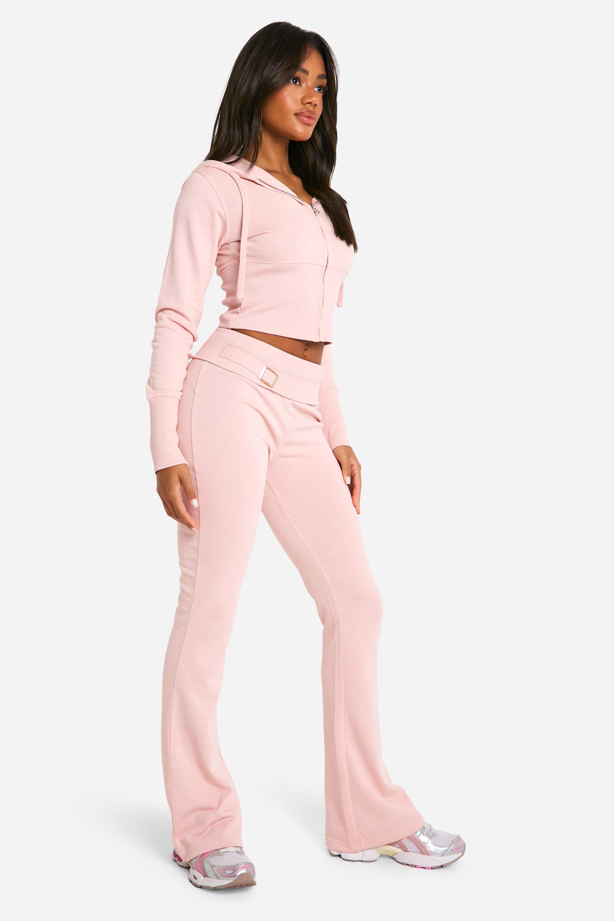 Pink flared joggers hotsell